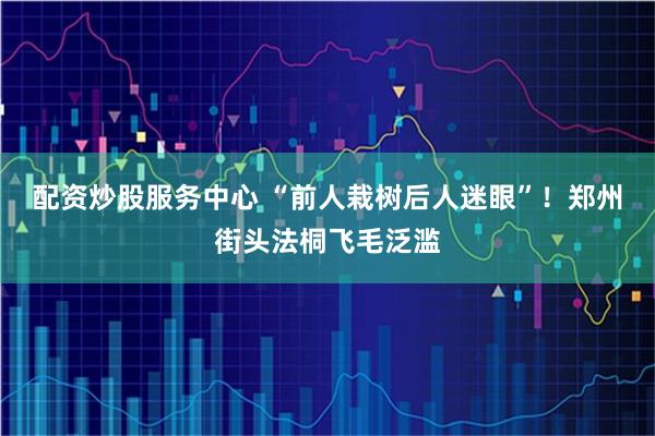 配资炒股服务中心 “前人栽树后人迷眼”！郑州街头法桐飞毛泛滥